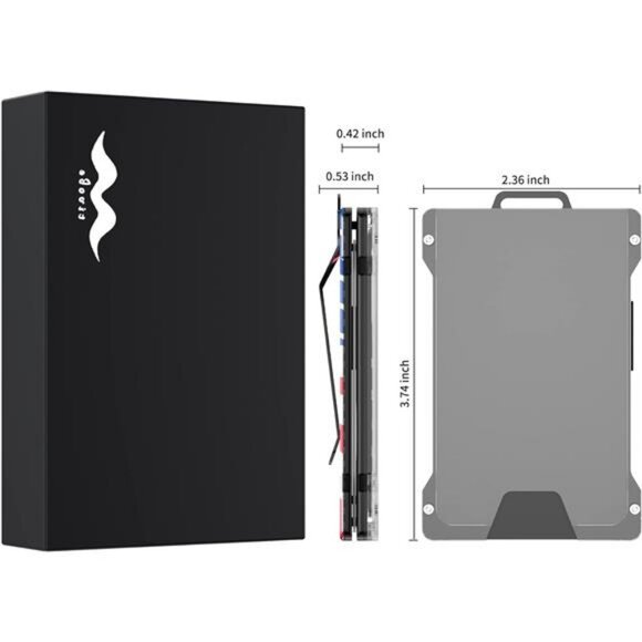 Slim Card Holder Wallet for Men, Money Clip, RFID Blocking Credit Card Holder - Picture 6 of 7